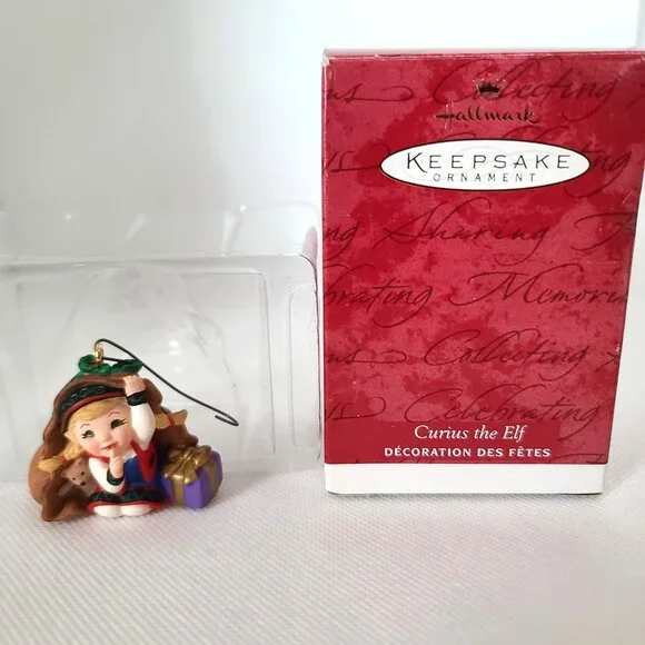 Hallmark Keepsake Ornaments Lot of 5-Curius the Elf, 2 Santas, Pony, USA Snowman - Picture 4 of 16